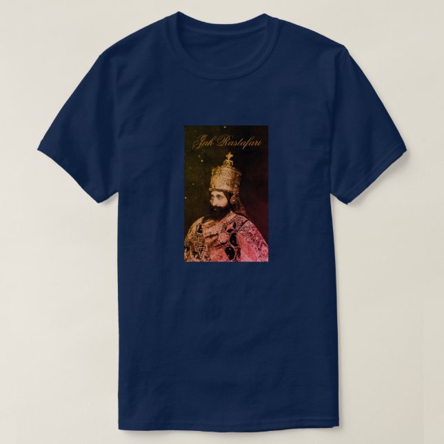 Camiseta Jah Rastafari Haile Selassie Rasta Reggae INI Love (Diseño del anverso)