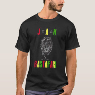 Camiseta Jah Rastafari León de Judah Rasta Etíope T Shir