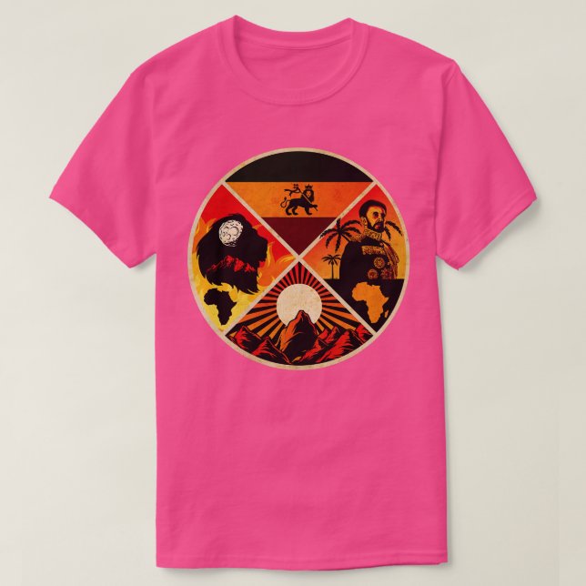 Camiseta Jah Rastafari Zion Land (Diseño del anverso)