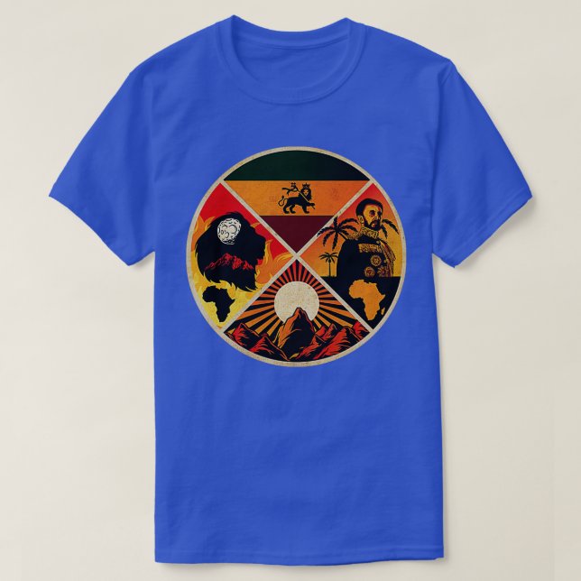 Camiseta Jah Rastafari Zion Land (Diseño del anverso)