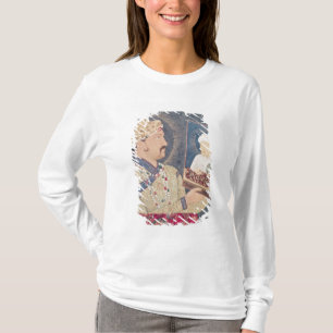 Camiseta Jahangir que sostiene un retrato del emperador