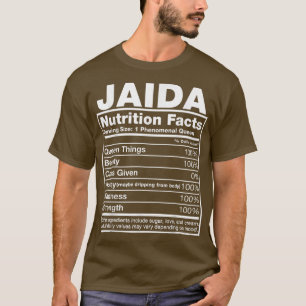 Camiseta Jaida Nutrition FactsJaida Nombre cumpleaños
