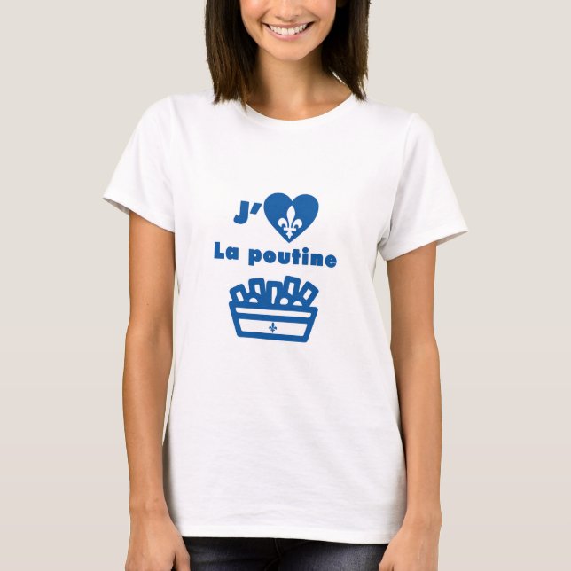 Camiseta J'aime la poutine (Anverso)