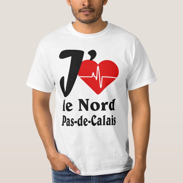 Camiseta J'aime le Nord pas de Calais (Anverso)