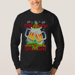 Camiseta ¡Jajaja Merry Smishsmash! Graciosa cerveza de vaca