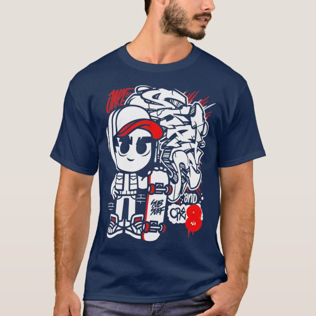 Camiseta Jake para mujeres hombres en el metro (Anverso)