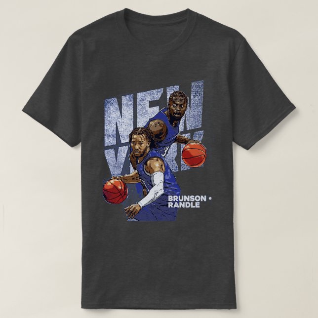 Camiseta Jalen Brunson Julius Randle New York Duo 1 (Diseño del anverso)