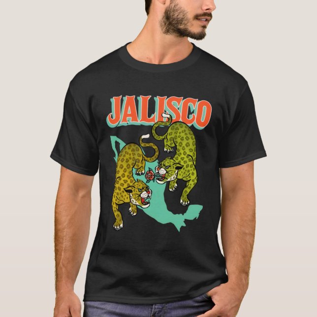 Camiseta Jalisco Mexico Jaguar Cat World Travel Pri Mexican (Anverso)