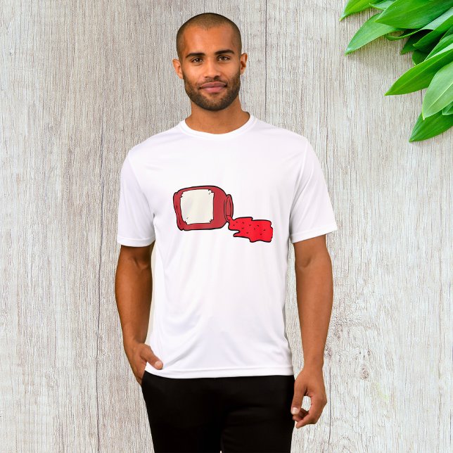 Camiseta Jam Cute Rojo Jelly Jar derramado (Subido por el creador)