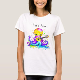 Camiseta Jam | Octopus Tocando Guitarra Acústica