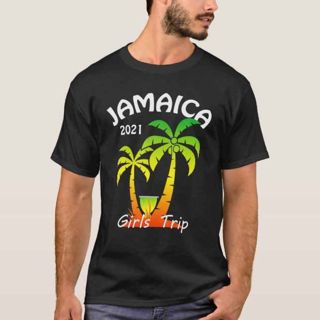 Camiseta Jamaica 2021 Vacaciones Familiares O Amigos (Anverso)