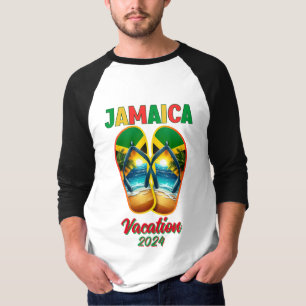 Camiseta Jamaica 2024 Flip Flop Vacation Tropical Beach