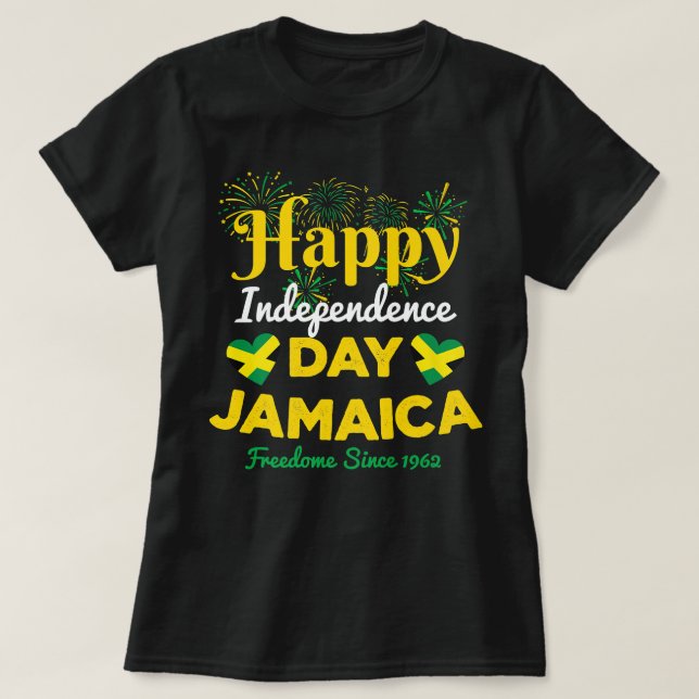 Camiseta Jamaica 60.ª Independencia Orgullosa de ser libre  (Diseño del anverso)
