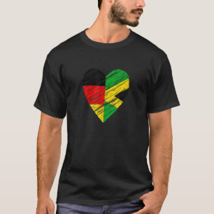 Camiseta Jamaica Alemania Corazón Bandera Alemana Bandera J