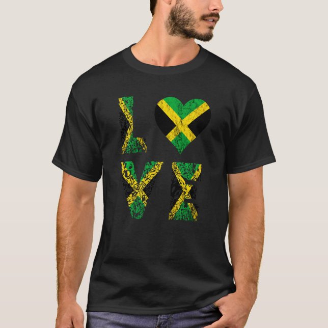 Camiseta Jamaica Ama El Orgullo Caribeño Jamaiquino Roo (Anverso)