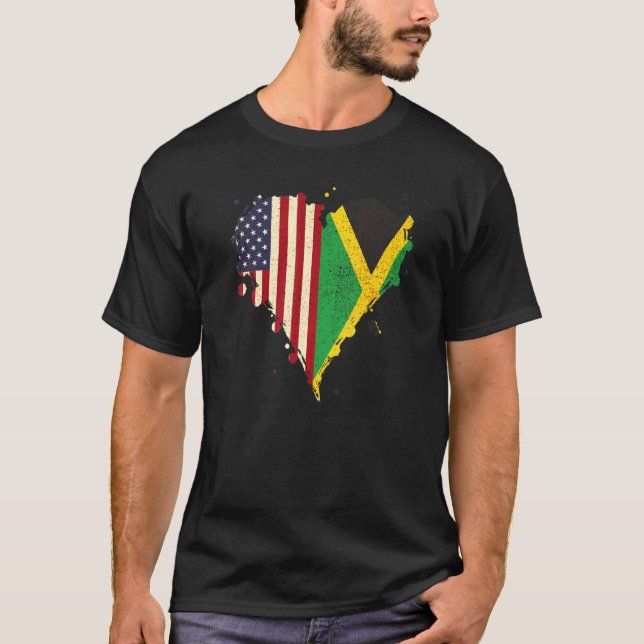 Camiseta Jamaica American Love Jamaica And Usa (Anverso)