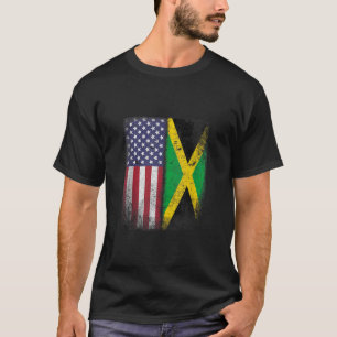 Camiseta Jamaica Bandera De Ee.Uu. Jamaican Roots American 