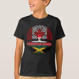 Camiseta Jamaica Bandera de raíces de árbol canadiense cana