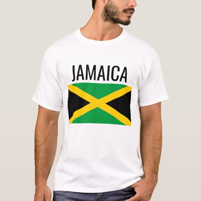 Camiseta Jamaica // Bandera Nacional del País Mundial (Anverso)