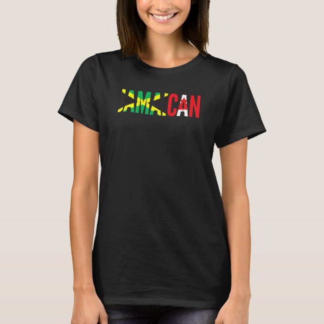 Camiseta Jamaica Canada Flag for Half Canadian Jamaican Roo (Anverso)