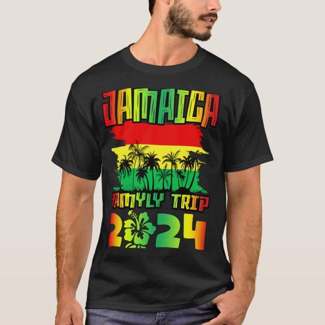 Camiseta Jamaica Family Trip 2024 Jamaican Caribbean Beach (Anverso)