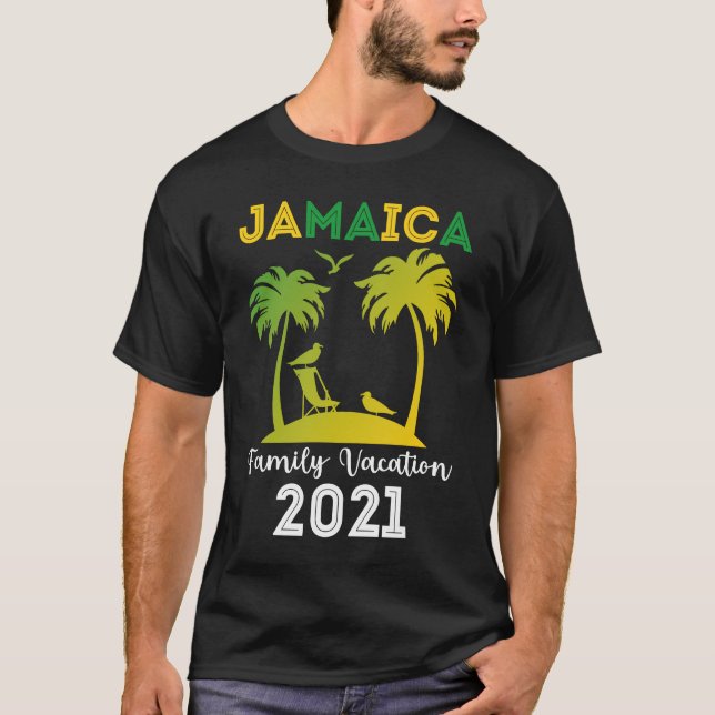 Camiseta Jamaica Family Vacation 2021 , Verano diciendo (Anverso)