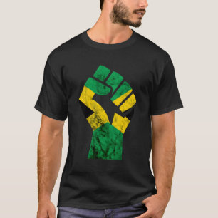 Camiseta Jamaica Fist Jamaican Orgullo Bandera Jamaiquina C