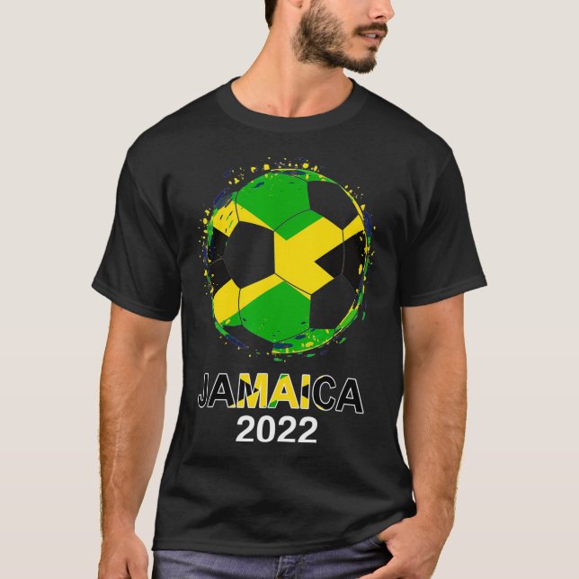 Camiseta Jamaica Flag 2022 Supporter Jamaican Soccer Team J (Anverso)