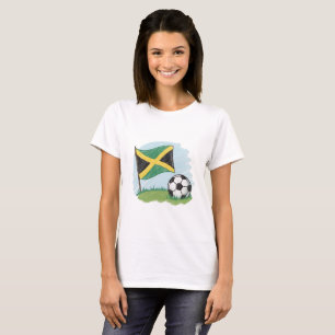Camiseta Jamaica flag and crayon-style soccer ball