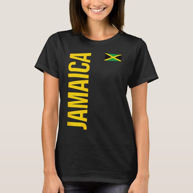 Camiseta Jamaica Flag Athletic Soccer Footbyll Sports Jerse (Anverso)