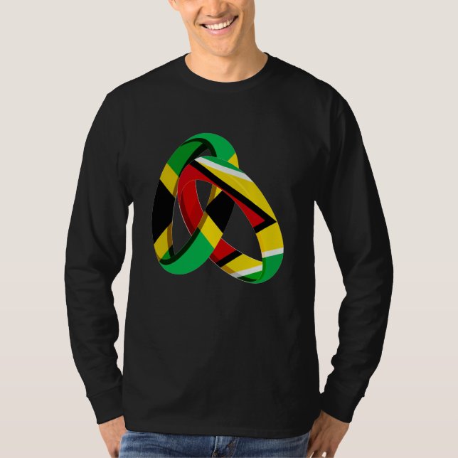 Camiseta Jamaica Flag Guyana Grown Ring Marriage Wedding (Anverso)