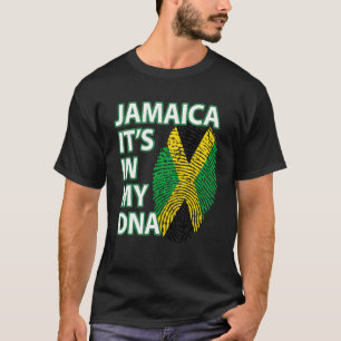 Camiseta Jamaica Flag It's My Dna Jamaican Love Peace Finge