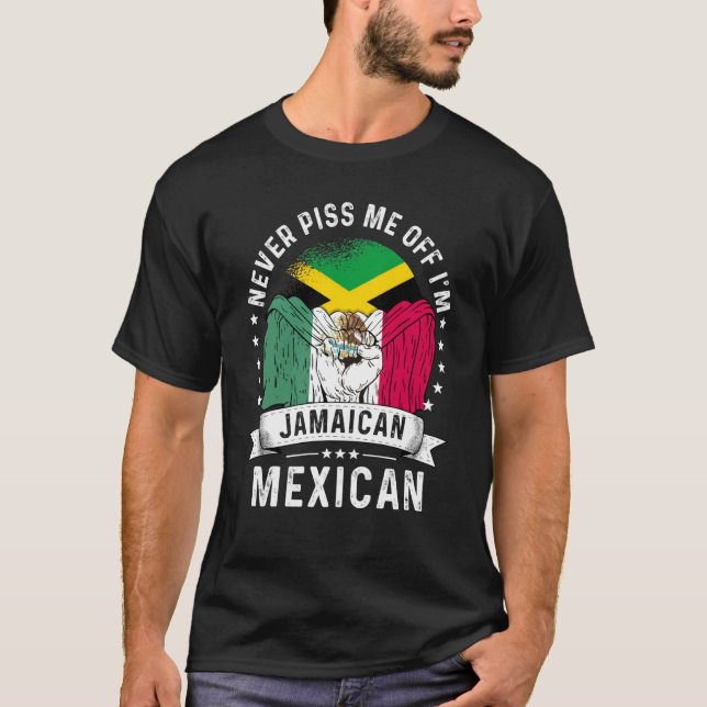 Camiseta Jamaica Flag Mexico Grown Humor Citizen Pride (Anverso)