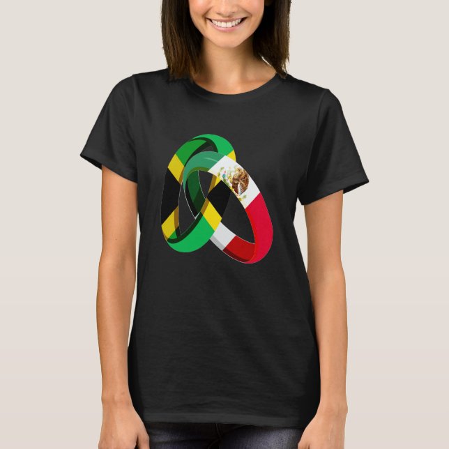 Camiseta Jamaica Flag Mexico Grown Ring Marriage Wedding (Anverso)