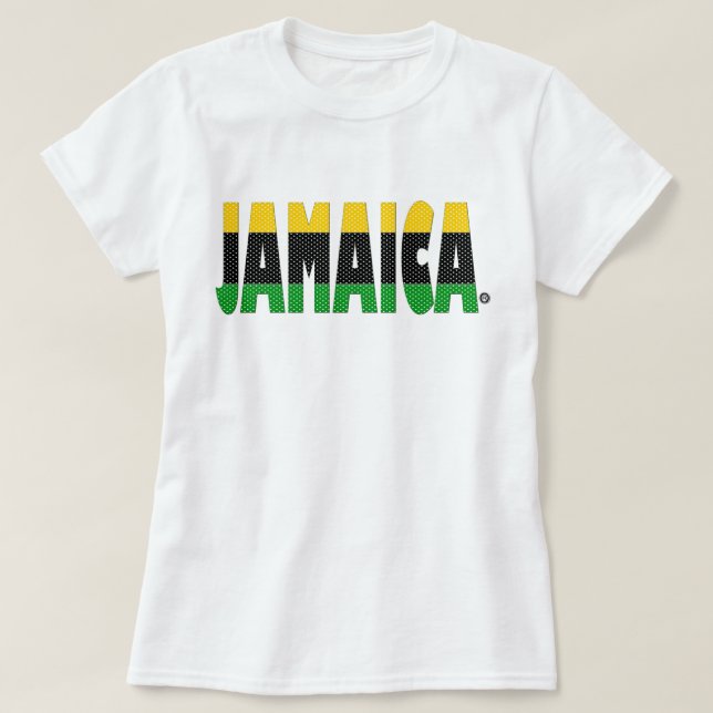 Camiseta Jamaica Gold Black Green Stripes Jamaica T-Shirt (Diseño del anverso)