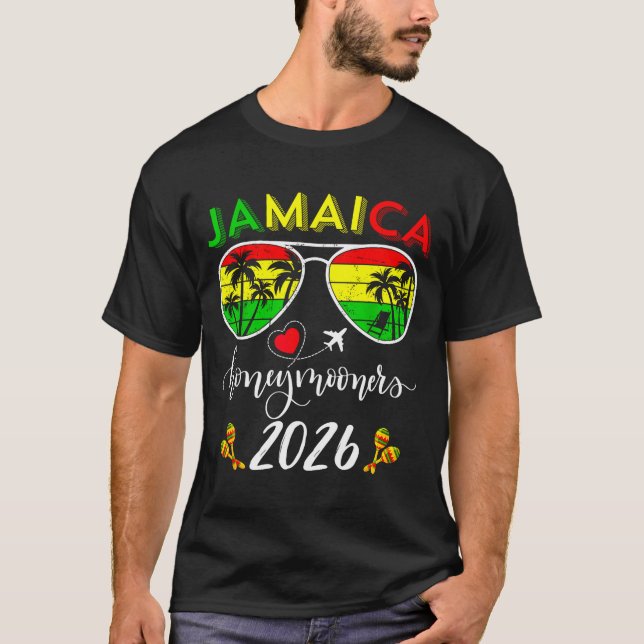 Camiseta Jamaica Honeymoon 2026 Couple Summer Vacation Matc (Anverso)