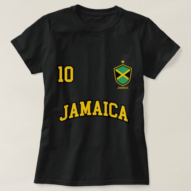 Camiseta Jamaica Hoodie Número 10 Equipo deportivo de fútbo (Diseño del anverso)