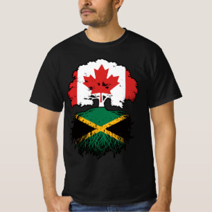 Camiseta Jamaica Jamaican Bandera de raíces de árbol canadi