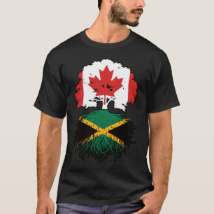 Camiseta Jamaica Jamaican Bandera de raíces de árbol canadi