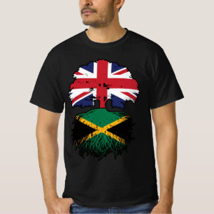 Camiseta Jamaica Jamaican British UK Tree Roots Flag Bander