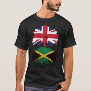 Camiseta Jamaica Jamaican British UK Tree Roots Flag Bander