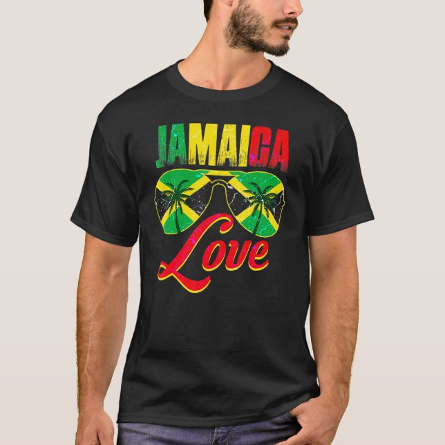 Camiseta Jamaica Jamaican Flag Caribbean Vacation Reggae (Anverso)
