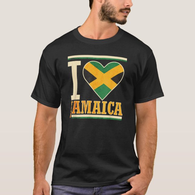 Camiseta Jamaica Jamaican Flag Love Fan 2 (Anverso)