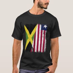 Camiseta Jamaica Liberia Media Bandera Jamaicano Liberiano 
