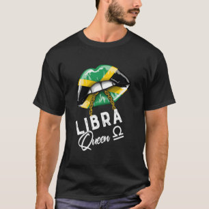 Camiseta Jamaica Libra Reina Zodiac Cumpleaños Mujeres Jama