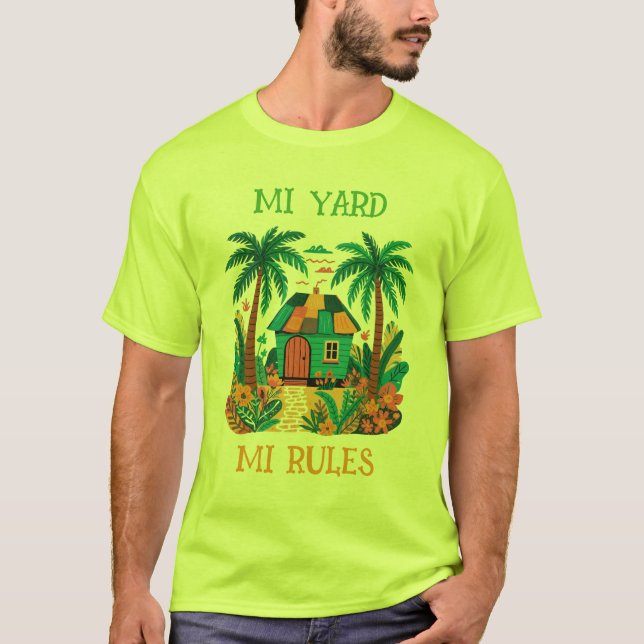 Camiseta Jamaica mi yard mi riles  (Anverso)