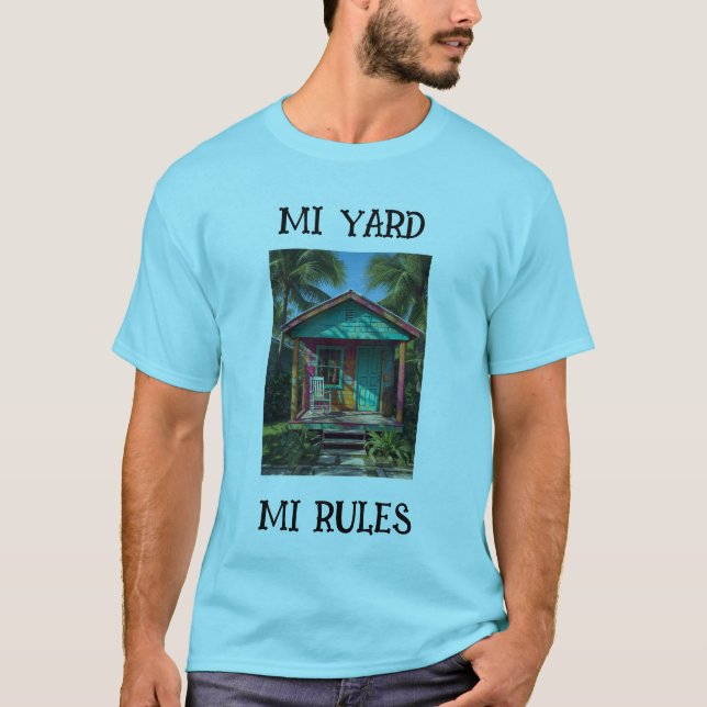 Camiseta Jamaica mi yard mi riles  T-Shirt (Anverso)