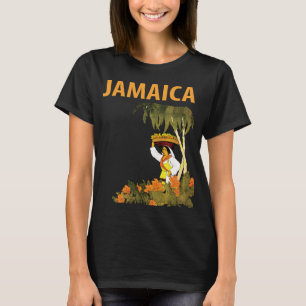 Camiseta Jamaica: Mujer con canasta