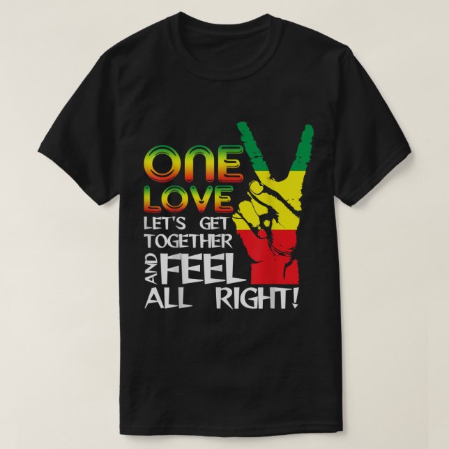 Camiseta Jamaica One Love Reggae Bandera del Orgullo de Mús (Diseño del anverso)