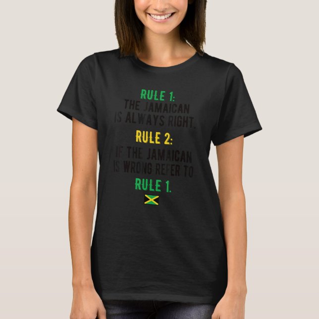 Camiseta Jamaica: Orgulloso reglamento Jamaica Bandera raíc (Anverso)